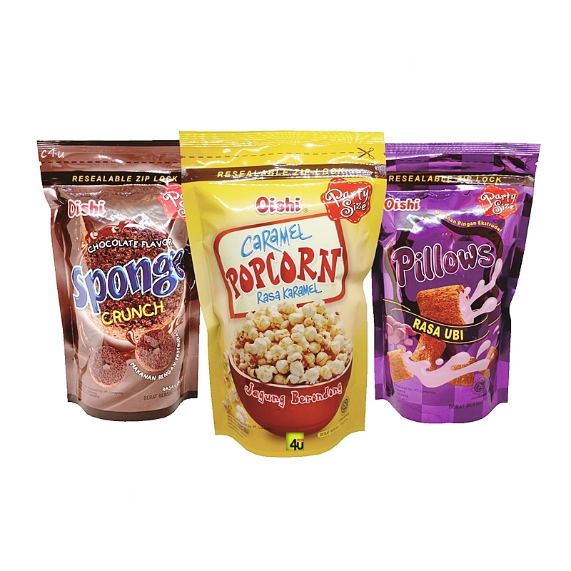 

Oishi - Snack Pillow, Sponge, dan Popcorn - Party Size Pouch