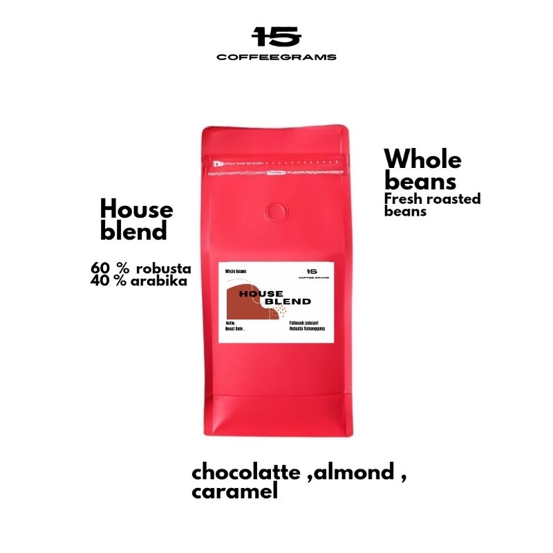 

Kopi House Blend 60% Robusta 40% Arabika