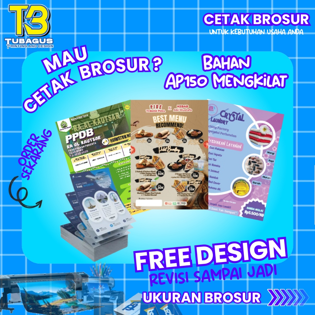 

CETAK BROSUR MURAH | FREE DESIGN | REVISI SAMPAI FIX