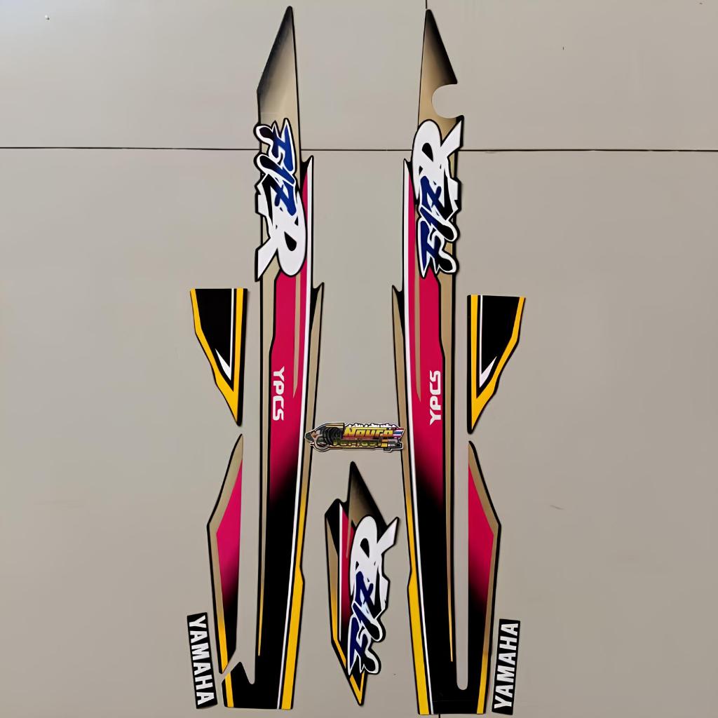 stiker striping yamaha fizr f1 zr 1998 sporty hitam pink lis body standar berkualitas original
