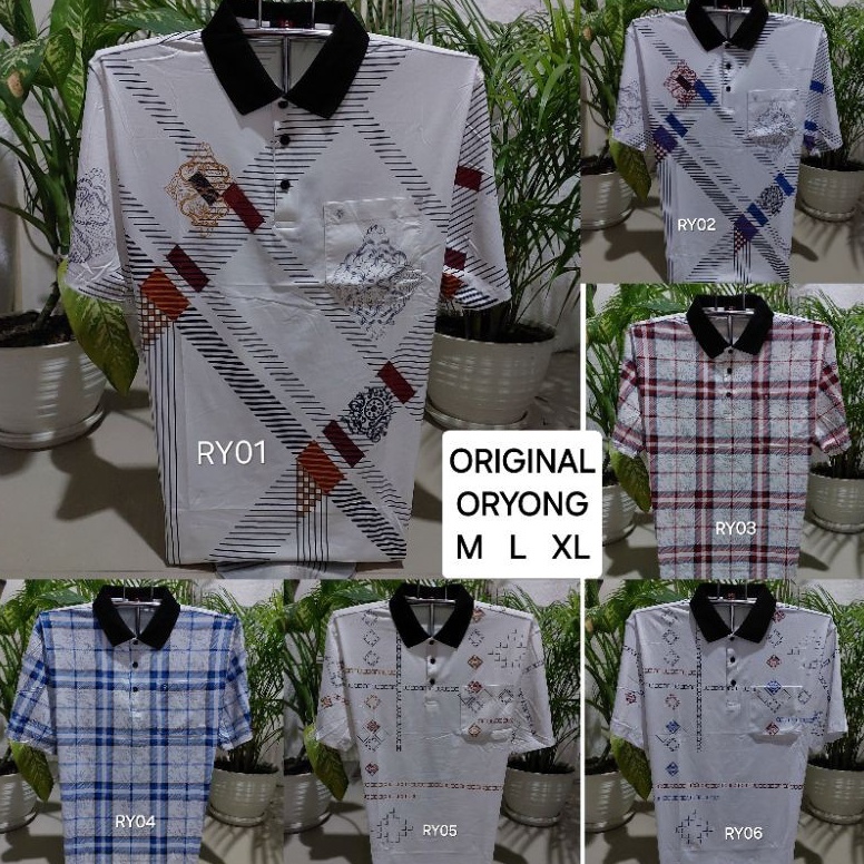 KODE Q88H Kaos Pria Kerah M L XL  Kaos Bapak Berkerah  Kaos Kerah Katun  Kaos Wangky  Oryong Dewasa