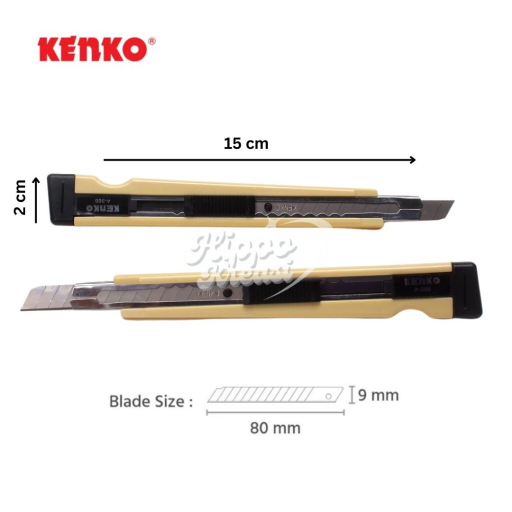 

Cutter Kecil A300 KENKO A-300 9MM / Cutter Tajam / Pemotong Kertas