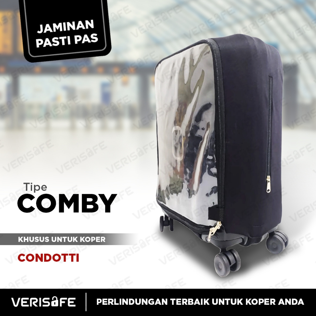 VERISAFE Sarung Koper Kombinasi for Condotti Luggage - Cover Koper Pria Elegan dan Premium
