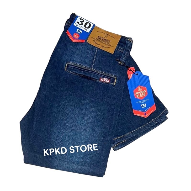 CELANA PANJANG XHUGO BLESS DENIM STREET //  CELANA PANJANG FASHION KANTONG BOBOK // FASHION PRIA LEG