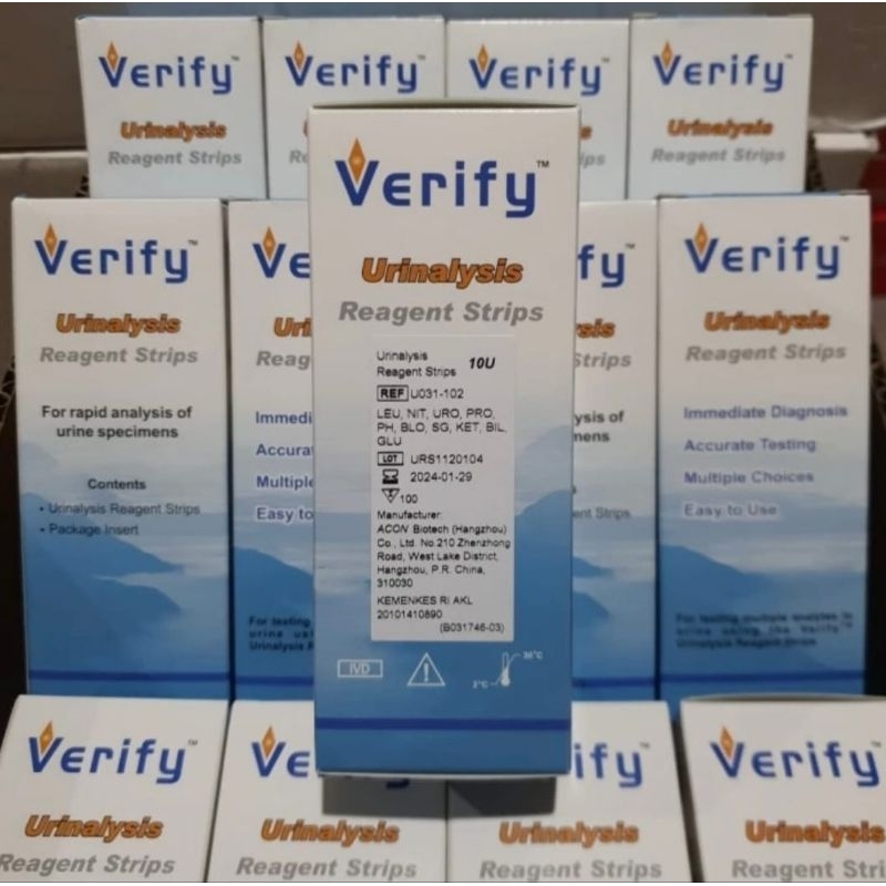Verify 3p Verify 10p Urine Test Verify 3 parameter 10 parameter isi 100 stik