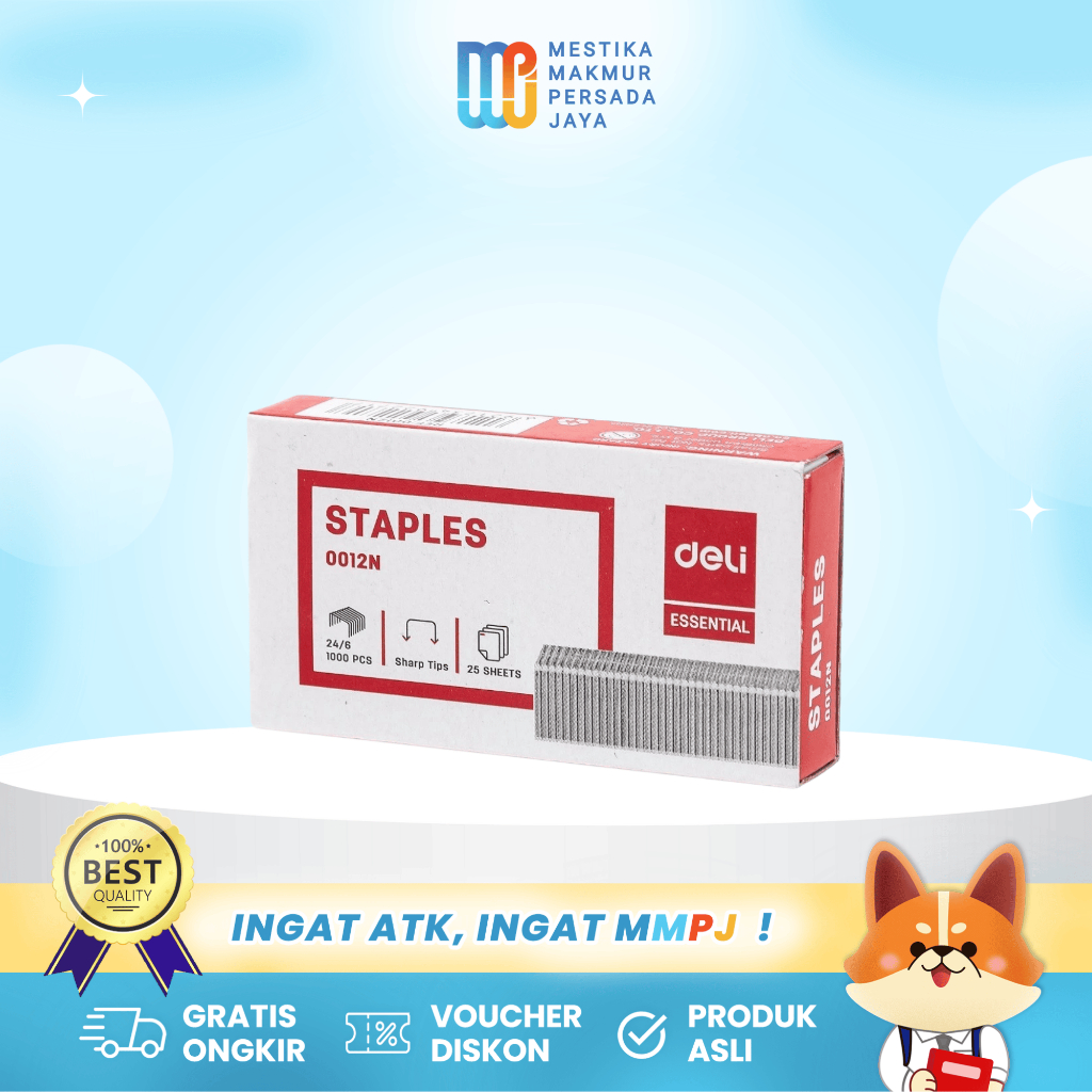 

Deli Staples 24/6 Refill Isi Stapler / Hekter Anti Karat - E0012N