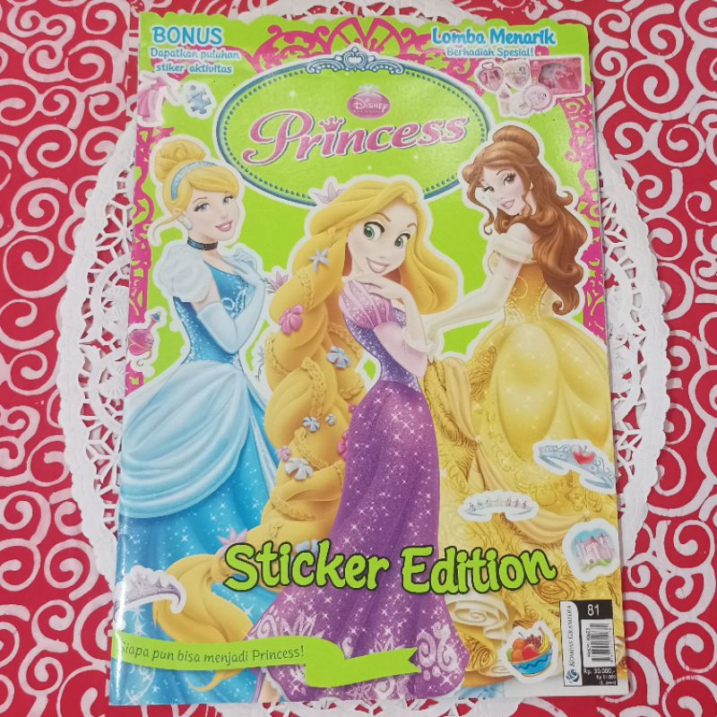 Majalah bekas Disney Princess Sticker Edition