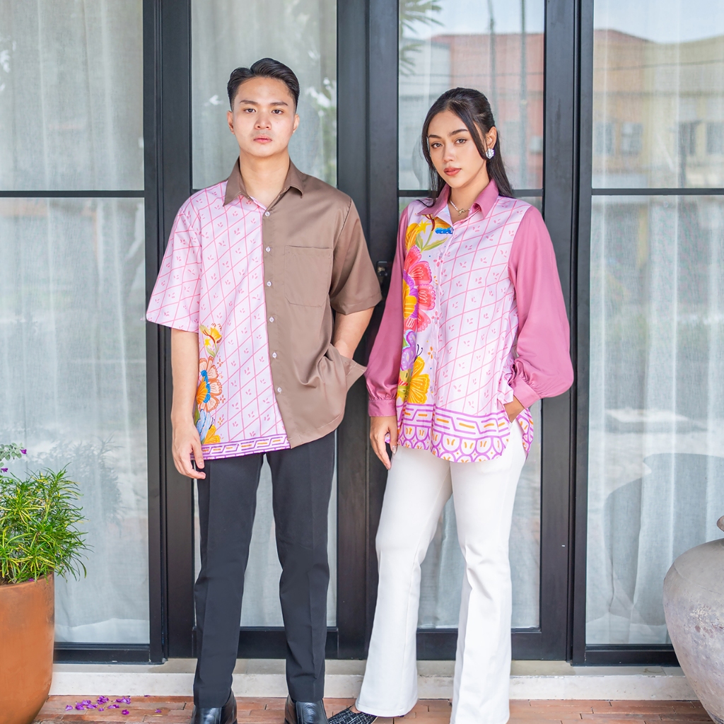 SOVLO Ramona Shirt - Kemeja Bermotif Unisex/Kemeja Motif Kasual
