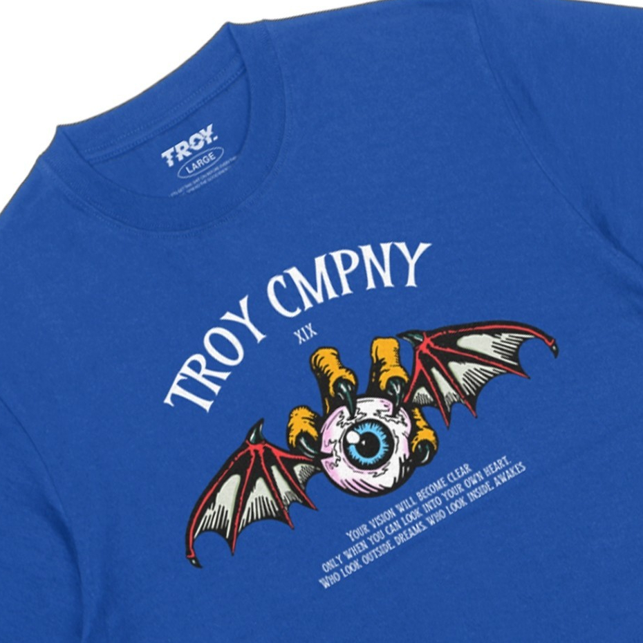 Troy Company Tshirt Royal Blue Self Vision - Kaos Lengan Pendek Kaos Biru Benhur MTD 2418