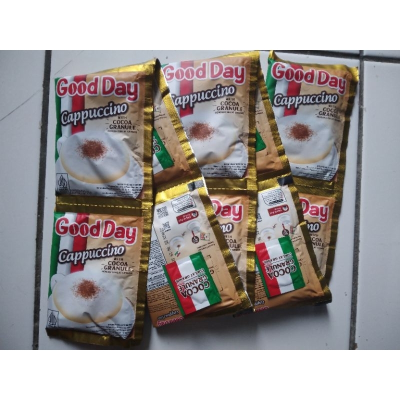 

Good Day Cappucino Kemasan 1 Renceng isi 10 Sachet