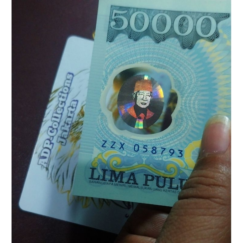 Uang kuno 50000 rupiah polymer 1993