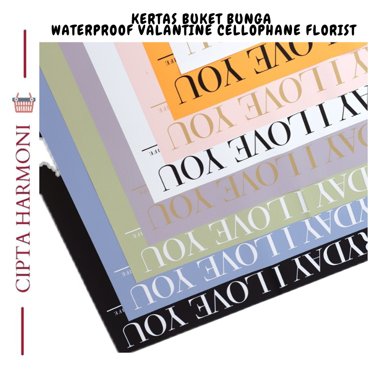 

20 LEMBAR KERTAS BUKET BUNGA CELLOPHANE FLORIST BOUQUET WATERPROOF VALANTINE KB030