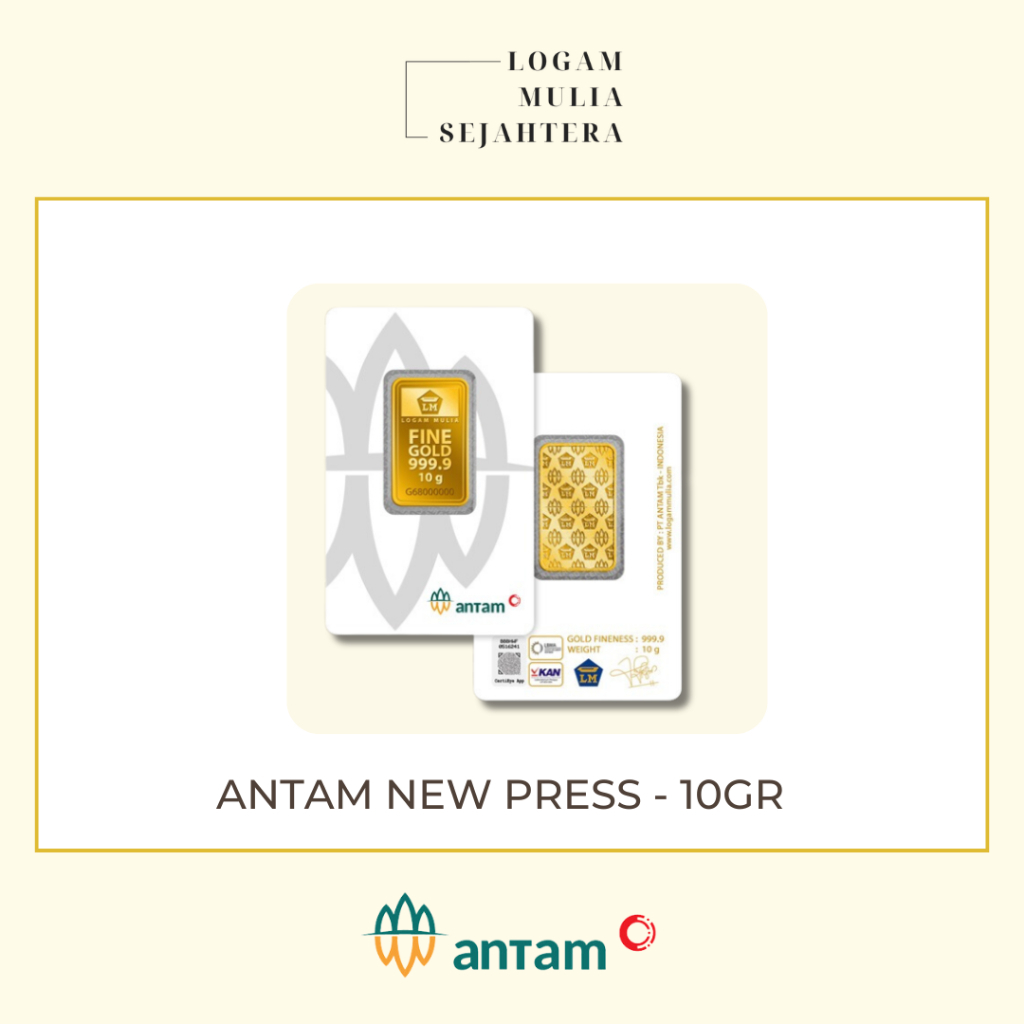 LOGAM MULIA 10 GRAM ANTAM NEW PRESS