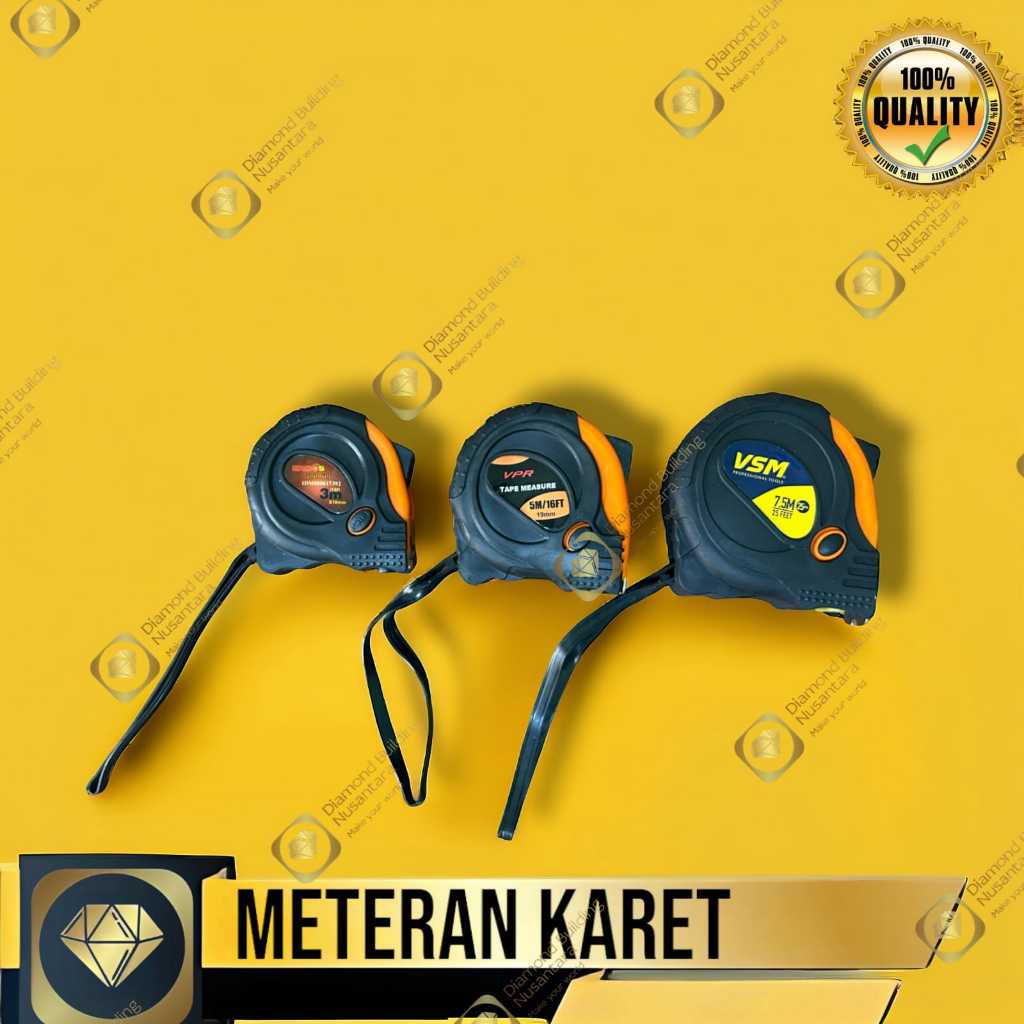 Meteran Karet Tukang 3" 5" 7,5" Meter Measuring Tape Kualitas TERBAIK BEST SELLER