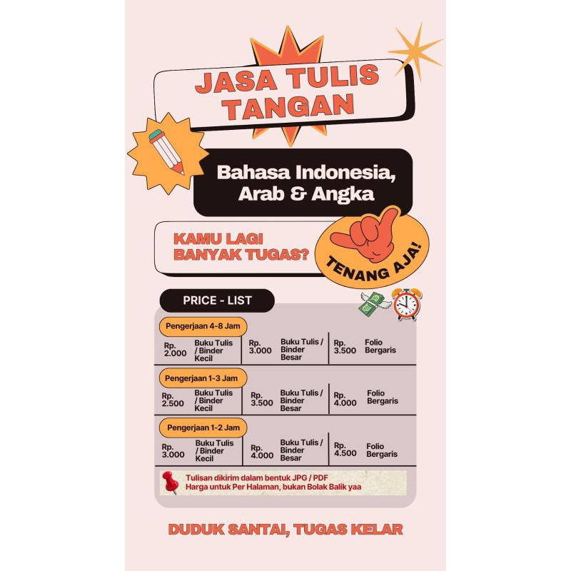 

Jasa Tulis Tangan