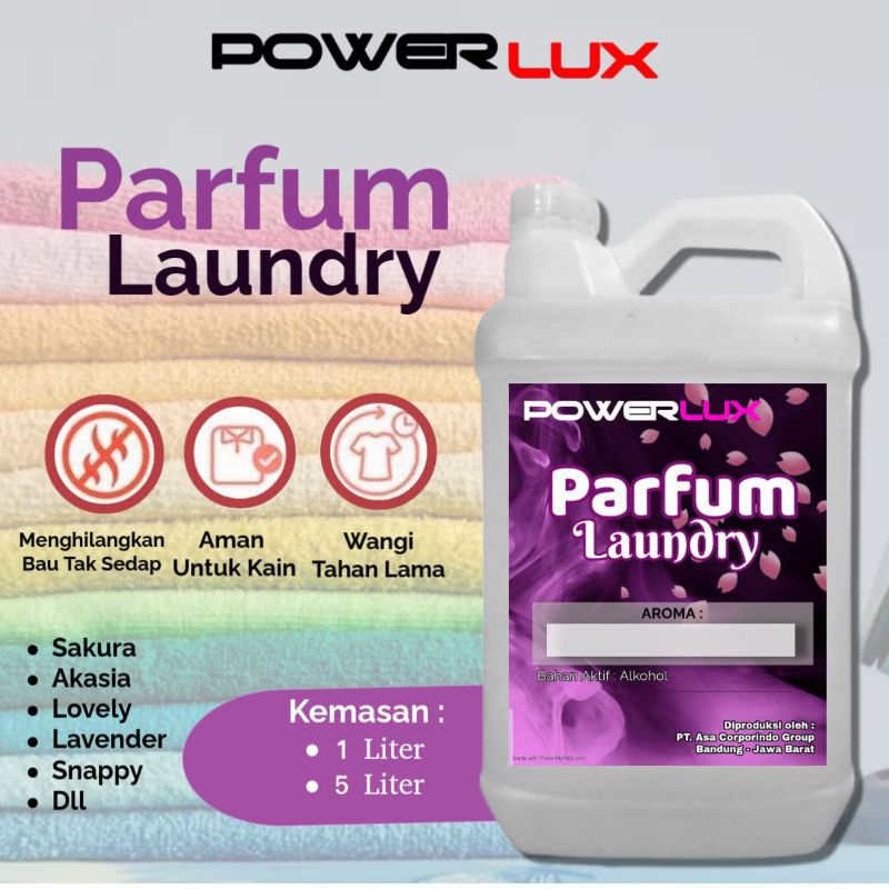 Parfum Laundry 5 Liter Premium - Parfum Laundry Powerlux - Parfum Laundry 5 Liter
