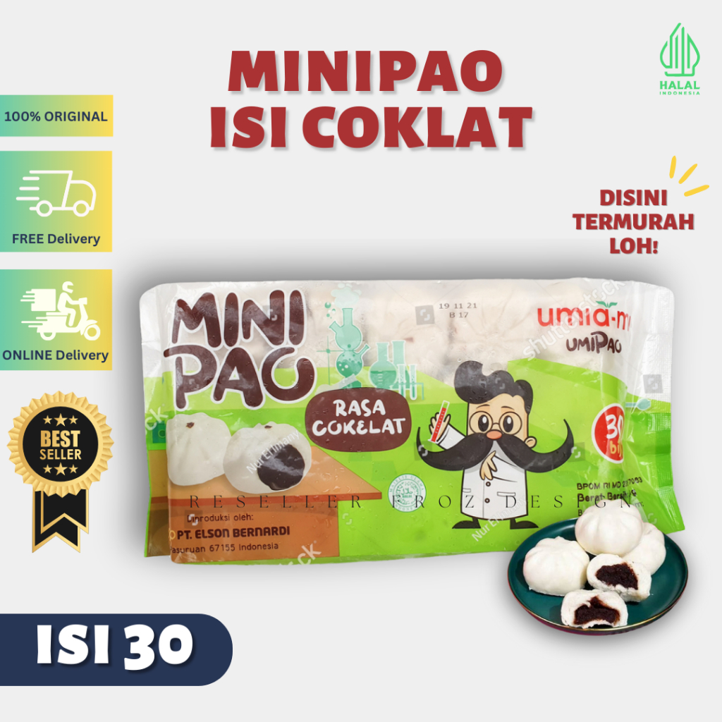 

UMIAMI MINIPAO ISI AYAM, COKLAT, DAGING SAPI 480 GR | BAKPAO ISI 30 PCS | BAKPAO KUKUS/GORENG ENAK