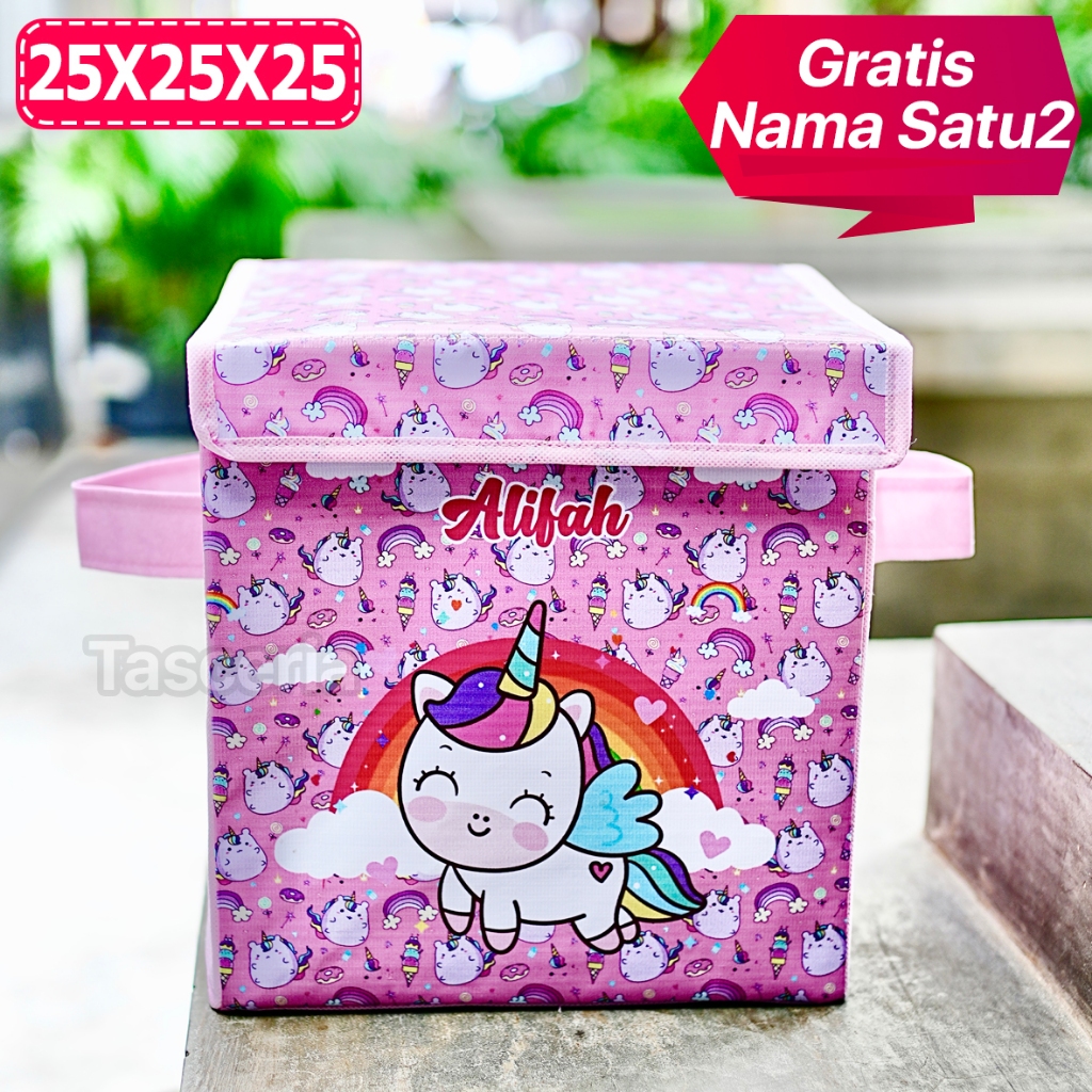 

Souvenir Kotak Mainan Anak Custom Rainbow Unicorn