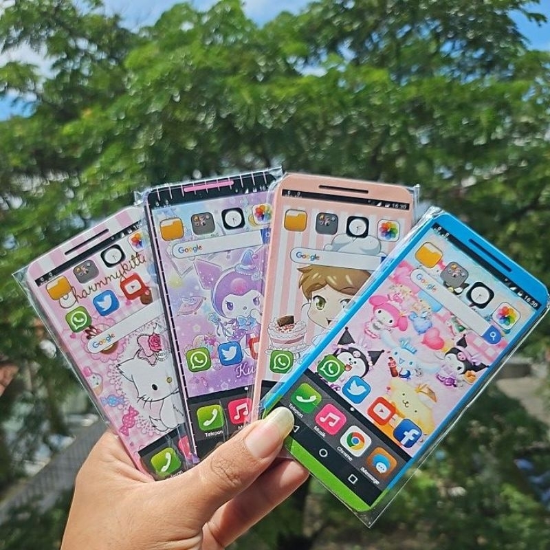 

buku memo lucu bentuk hp / buku notes kecil / buku catatan anak