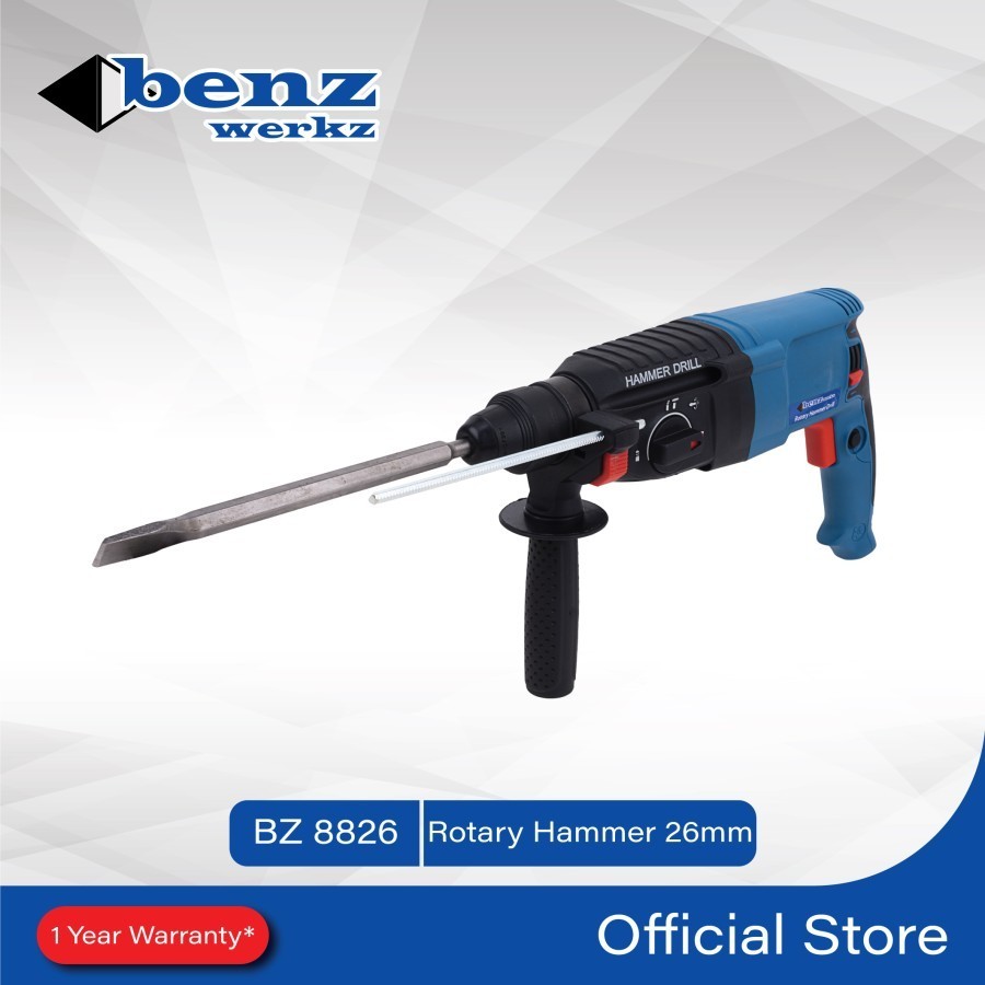 BENZ WERKZ - Mesin Bor Bobok Beton Tembok 26 mm / Rotary Hammer Drill BZ8826RE