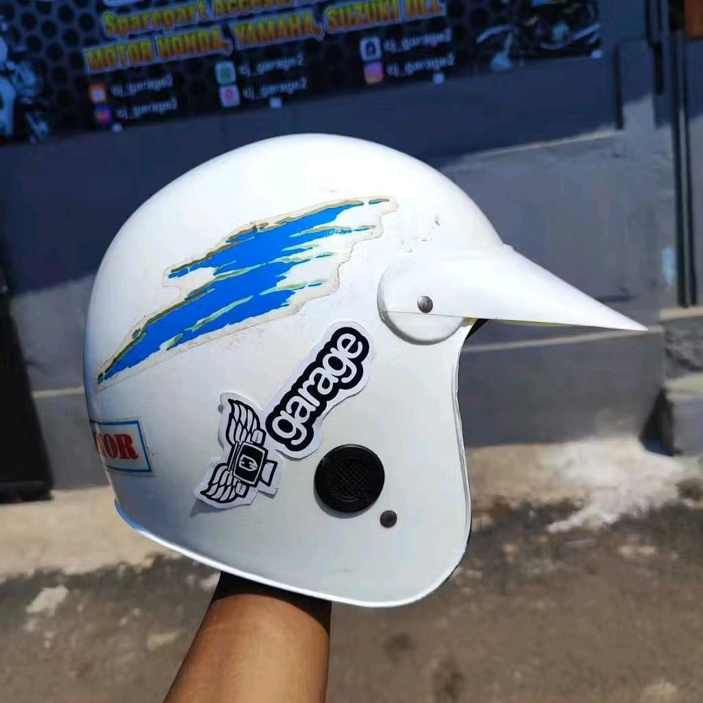 Helm Clasic Helm Honda GL 100 Grand Prima Win Trail Fighter Tossa Helm Lawas