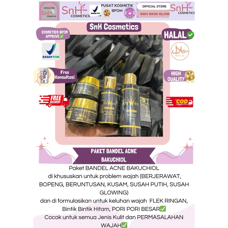 PAKET SUSAH PUTIH BANDEL FLEK BANDEL/JERAWAT BANDEL DEWEE SKINCARE ORIGINAL MEMBER RESMI