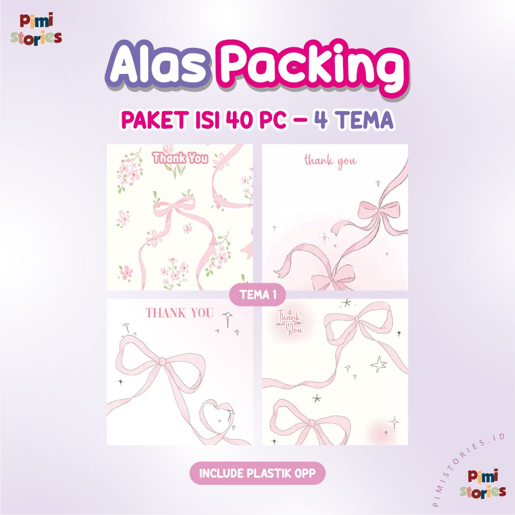 

[INCLUDE PLASTIK + NO CUSTOM + ISI 40] ALAS PACKING COQUETTE ⚫ ALAS PACKING AESTHETIC ⚫ PACKAGING