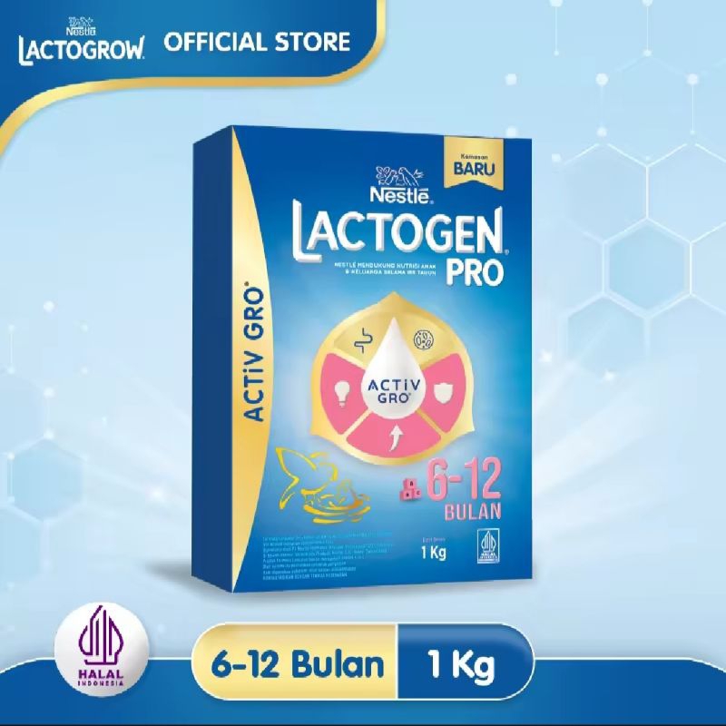 LACTOGEN PRO 6-12 BULAN 1KG SUSU FORMULA LANJUTAN BAYI USIA 6-12 BULAN