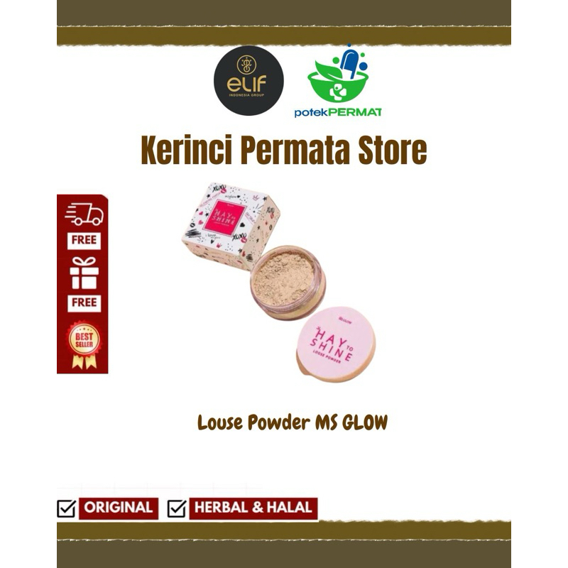 MS GLOW - LOOSE POWDER MS GLOW ORI IVORY , OILY MATE (anti sebum) , NATURAL Ms glow loose powder Ori