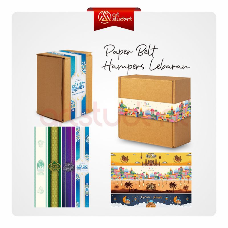 

Paper Belt Lebaran idul fitri isi 10 pcs / sabuk kertas panjang parcel lebaran idul fitri / sabuk toples kue