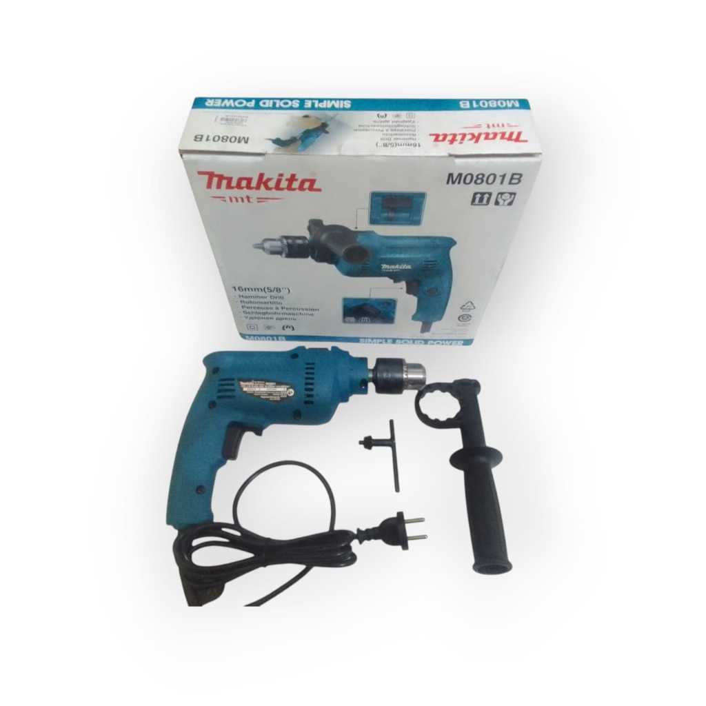 BOR MAKITA M0801B - Mesin Bor Listrik 13mm Tangan Impact Beton Bolak Balik Reversible