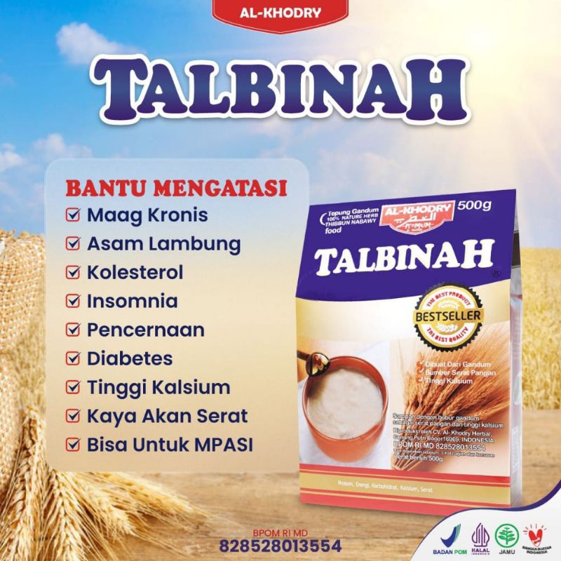 

Tepung Gamdum TALBINAH KHODRY Mengatasi Masalah Lambung Dan Ganguan Percernaan BPOM