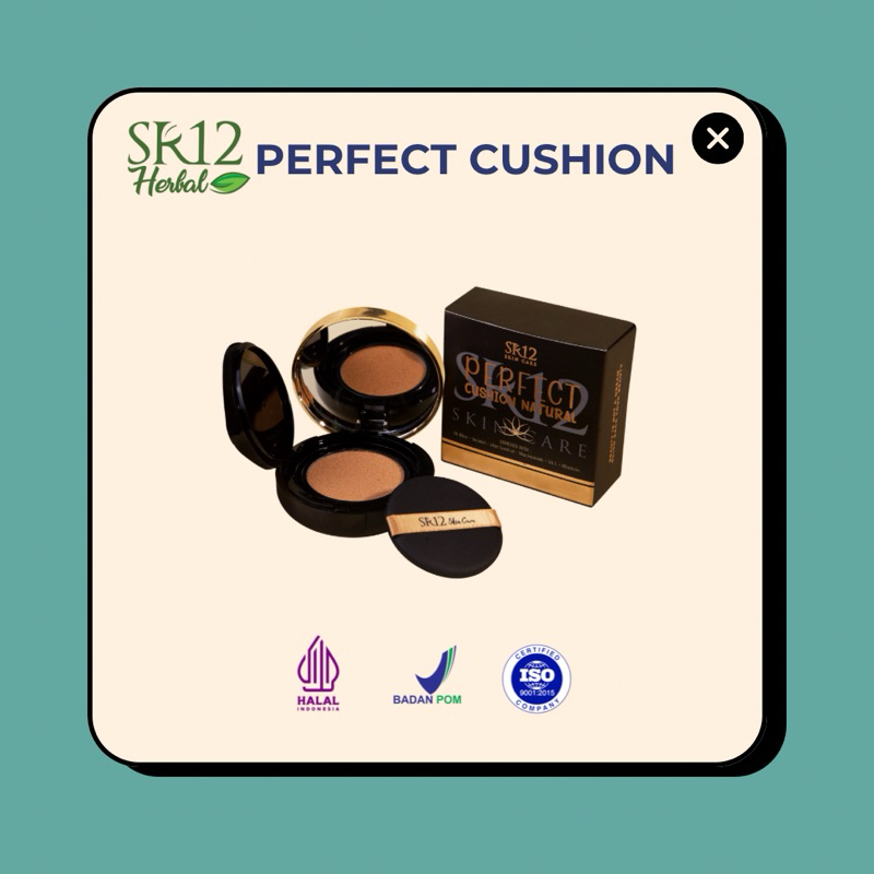Sr12 Perfect Cushion Bedak Basah Waterproof Full Coverage Glowing Tahan Lama