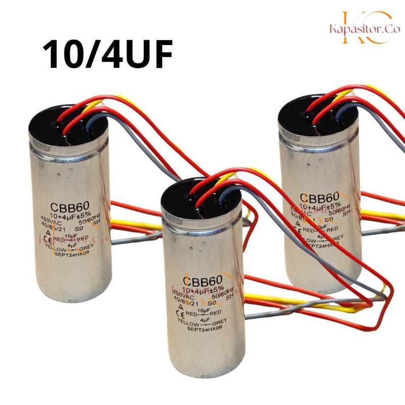 kapasitor mesin cuci sanken 2 tabung CBB60 10/4uf stainles 7kg 8kg 9kg 10kg 11kg 12kg 13kg 14kg 15kg