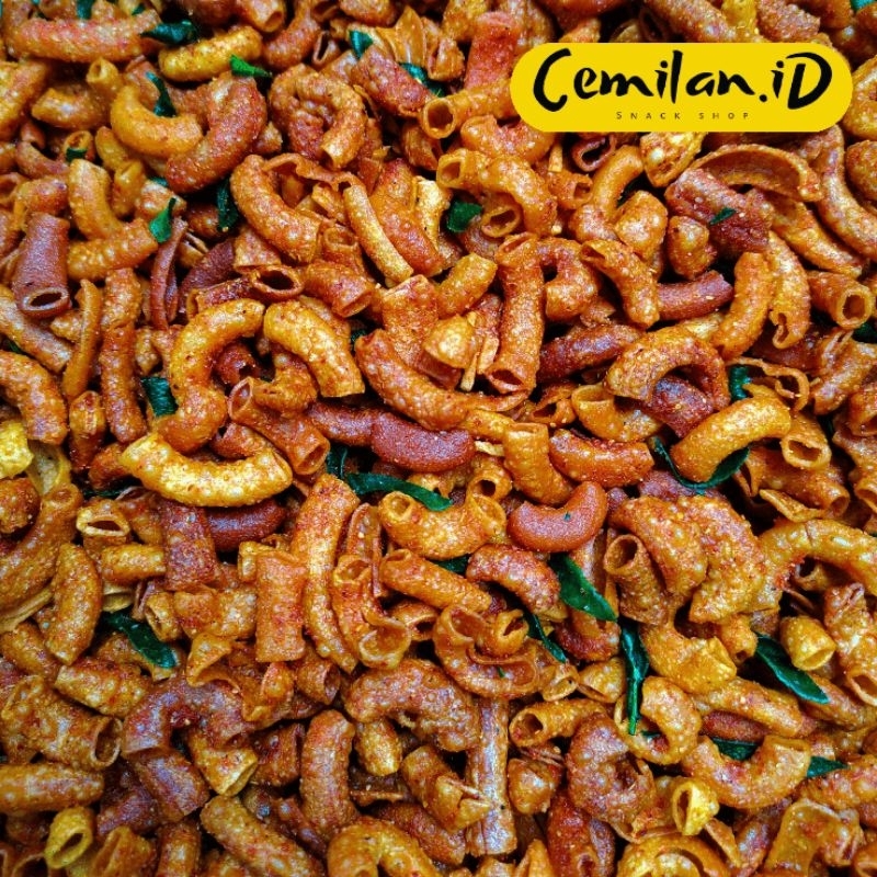 

Makaroni Bantet Pedas Daun Jeruk 500gr/Cemilan Pedas Gurih/Snack Viral