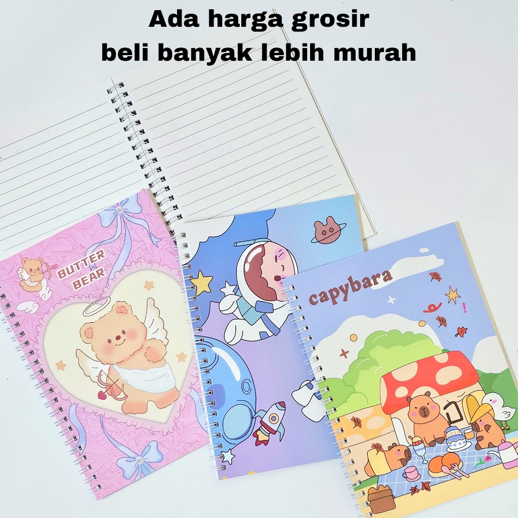 

MJ Buku Tulis Spiral A5-40 Cover Karton/Buku Spiral/Catatan/Notebook/ Note Book