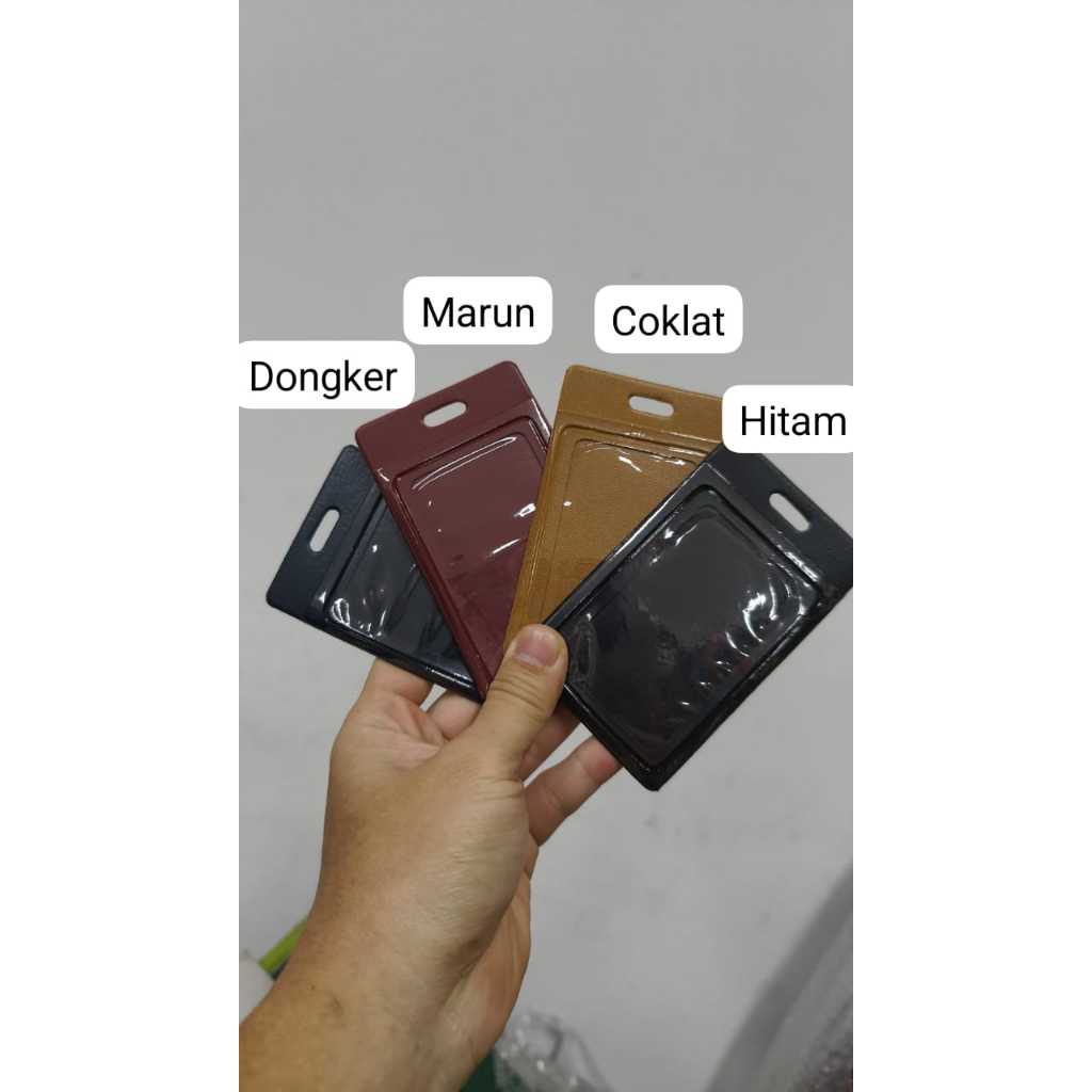 

casing id card bahan sintetis kulit TOPLA 2 mua ( marun / dongker / hitam / coklat) awet tebal tempat id card kartu made in indonesia