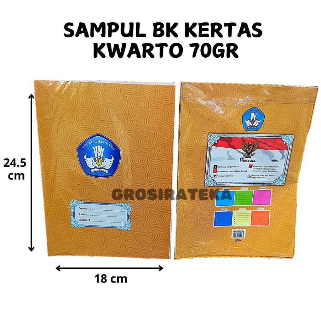 

SAMPUL BUKU KERTAS COKLAT KWARTO 70GR