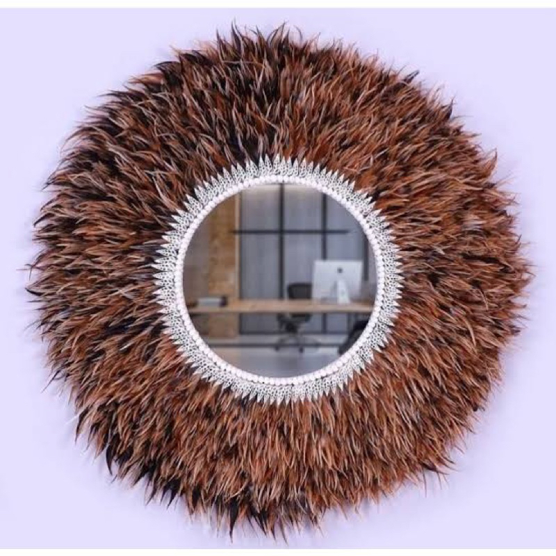 juju hats bulu ayam kaca/ hiasan dinding/ hiasan dinding bulu ayam/dekorasi rumah/hiasan dinding aes