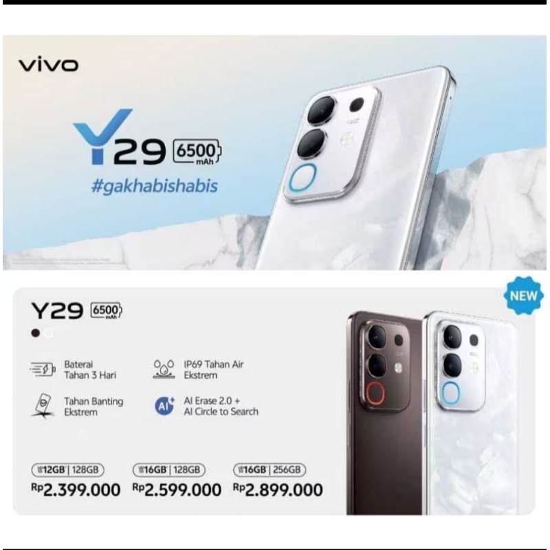 HP VIVO Y29 RAM 8 GB ROM 128 GB