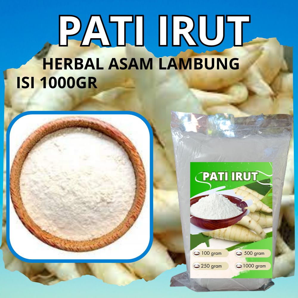 

Pati Irut 1Kg Untuk Asam Lambung Tepung Pati Garut Putih Bersih Halus Asli