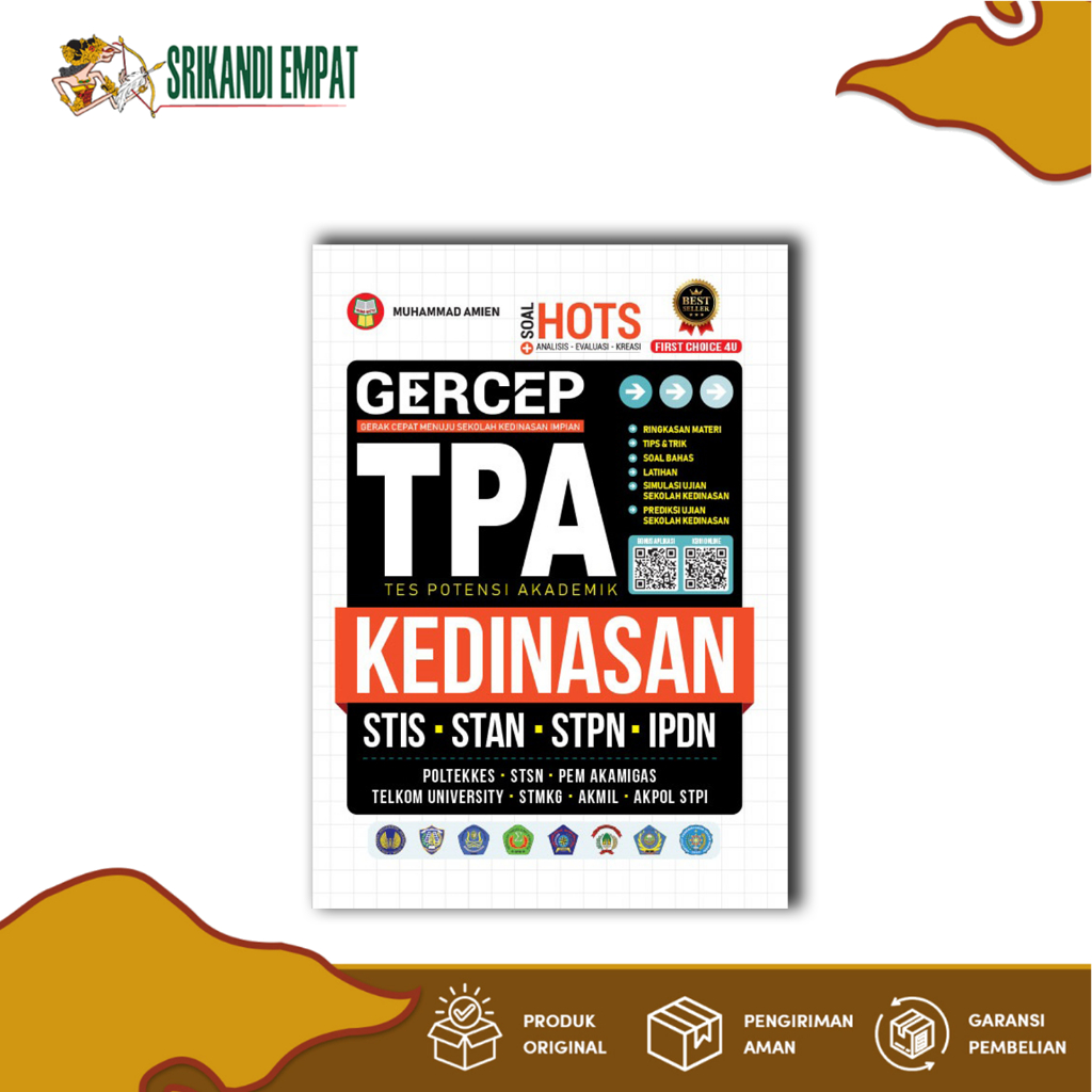 Srikandi Empat - Buku Gercep TPA (Tes Potensi Akademik) Kedinasan: STIS - STAN - STPN - IPDN
