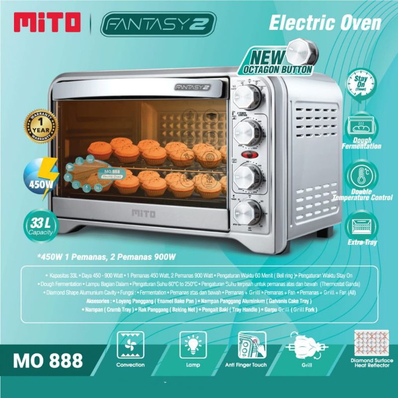 Oven Listrik MITO 33 Liter Fantasy² MO-888