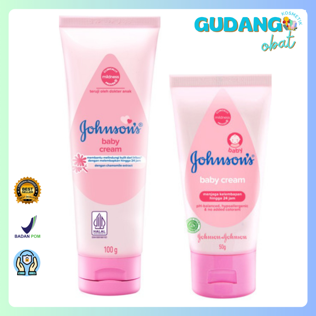 Johnson's Baby Cream 50gr, Johnson's Baby Cream 100gr