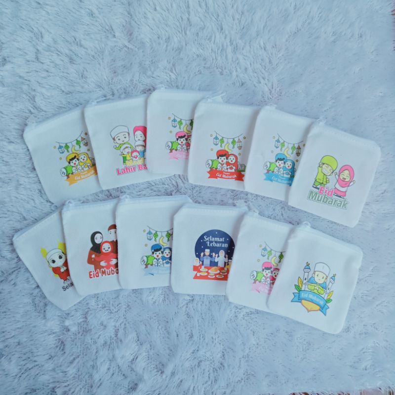 

(12pcs) Amplop DTF lebaran karakter / amplop putih viral