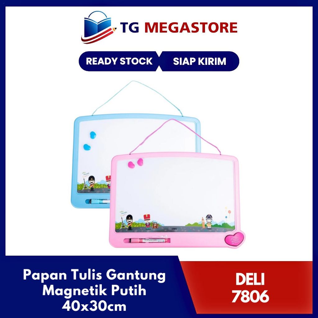 

Papan Tulis DELI Gantung Magnetik Putih 40x30cm - 7806
