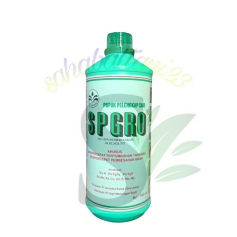 Pupuk Pelengkap Cair SP GRO Hijau 750 ml (Pupuk DAUN)