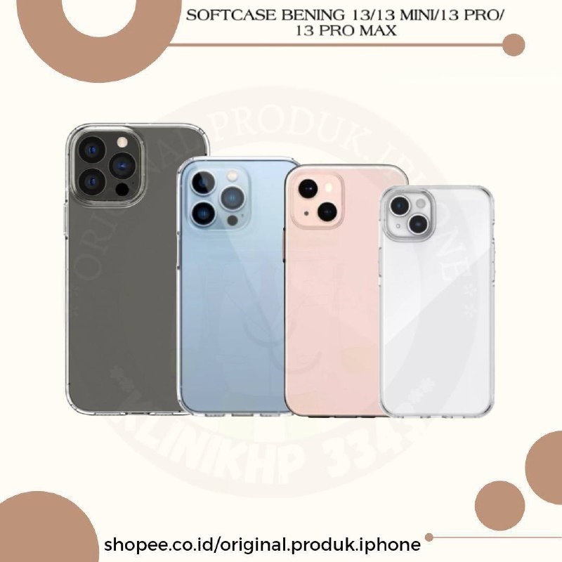 SOFT CASE 13/13 MINI/13 PRO/13 PRO MAX SILICON BENING TRANSPARAN NEW