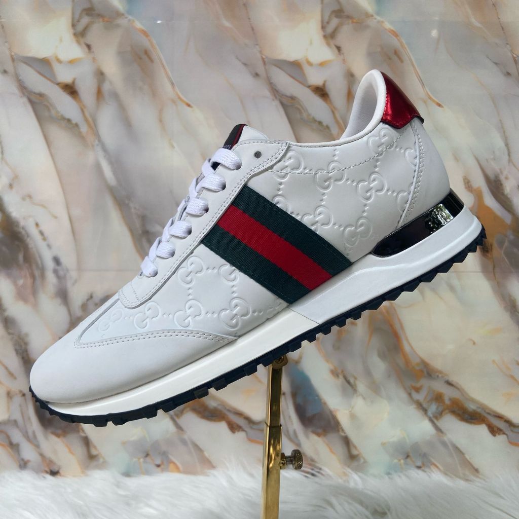 Sepatu Itali Pria Sport White Kulit Guc