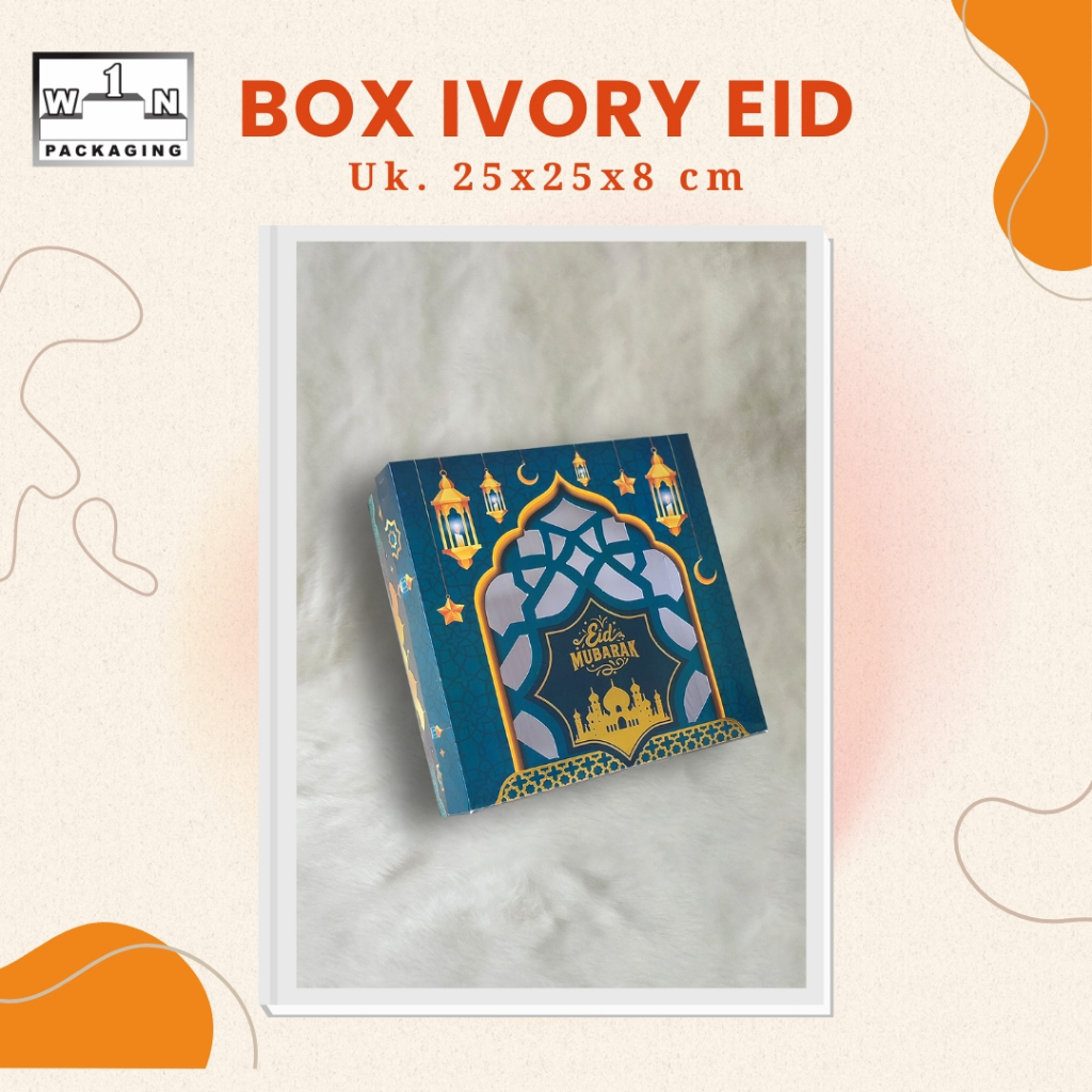 

Box hampers lebaran 25x25x8 cm idul fitri Kue Tart Kotak Cake Roti Souvenir